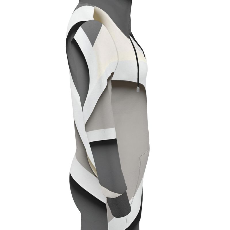 Chaitanya Abara Chrome, Black and Off-White Hoodie Dress