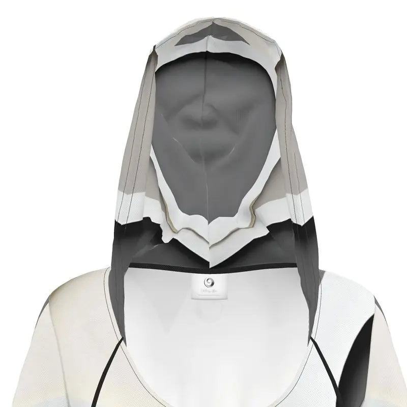 Chaitanya Abara Chrome, Black and Off-White Hoodie Dress Eternal Agape Store