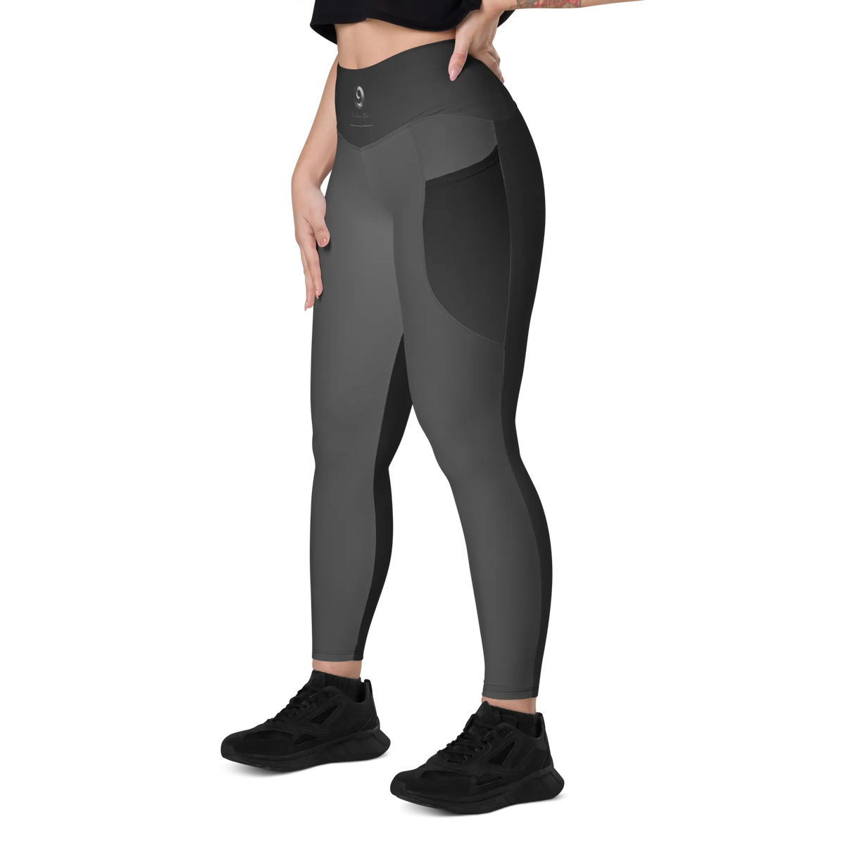 Chaitanya Abara Gradient Black Pocket Leggings Eternal Agape Store