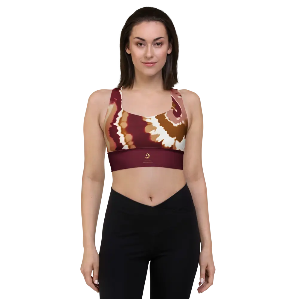 Chaitanya Abara Tie Dye Recycled Longline Sports Bra Eternal Agape Store