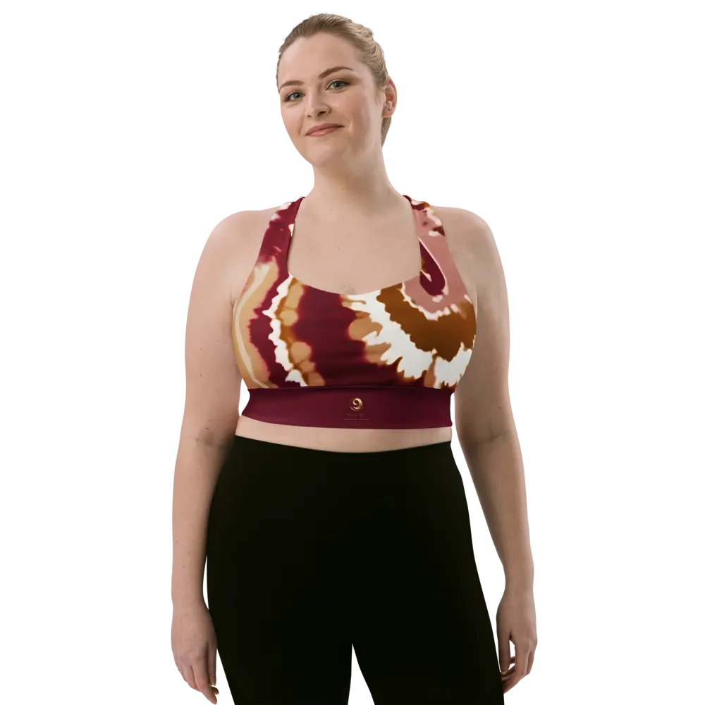 Chaitanya Abara Tie Dye Recycled Longline Sports Bra Eternal Agape Store