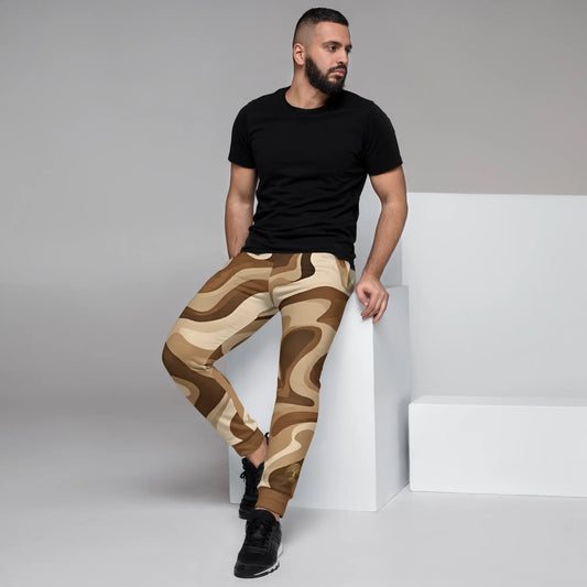 Brown and Tan Eternal Agape Men's Camo Joggers Eternal Agape Store