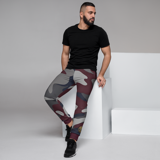 Maroon and Gray Eternal Agape Men's Camo Joggers Eternal Agape Store