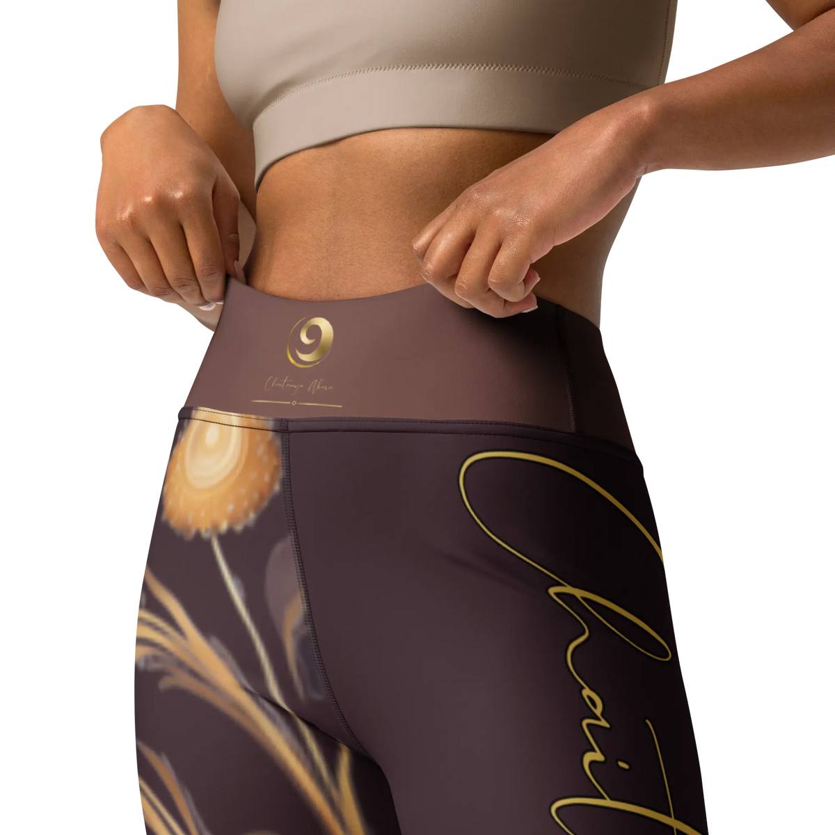 Chaitanya Abara Signature Wildfire Garden Yoga Leggings Eternal Agape Store