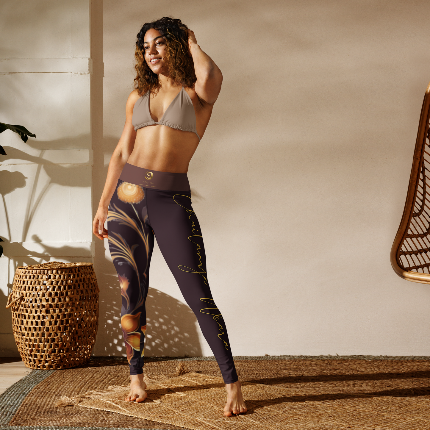 Chaitanya Abara Signature Wildfire Garden Yoga Leggings