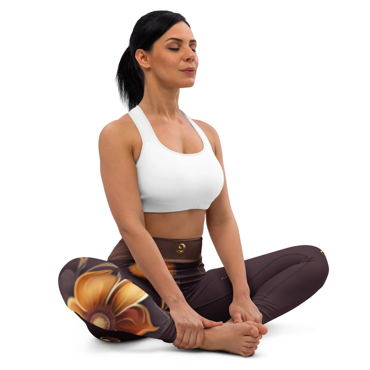 Chaitanya Abara Signature Wildfire Garden Yoga Leggings Eternal Agape Store