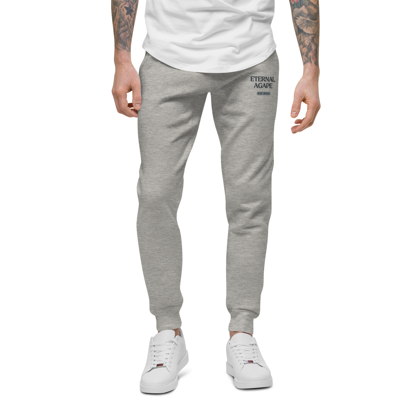 Eternal Agape Est. 2024 Embroidered Unisex Fleece Sweatpants
