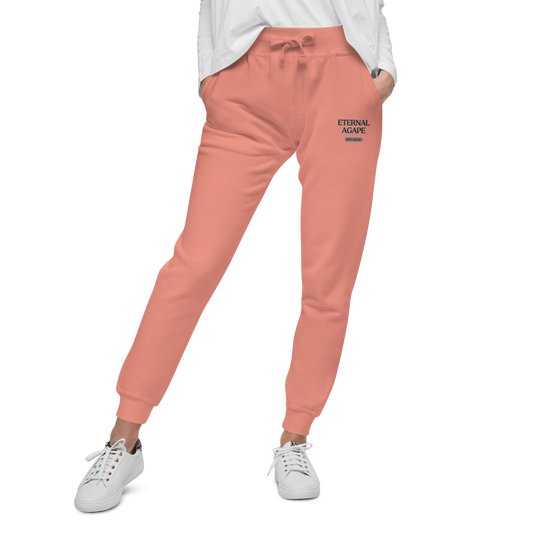 Eternal Agape Est. 2024 Embroidered Unisex Fleece Sweatpants