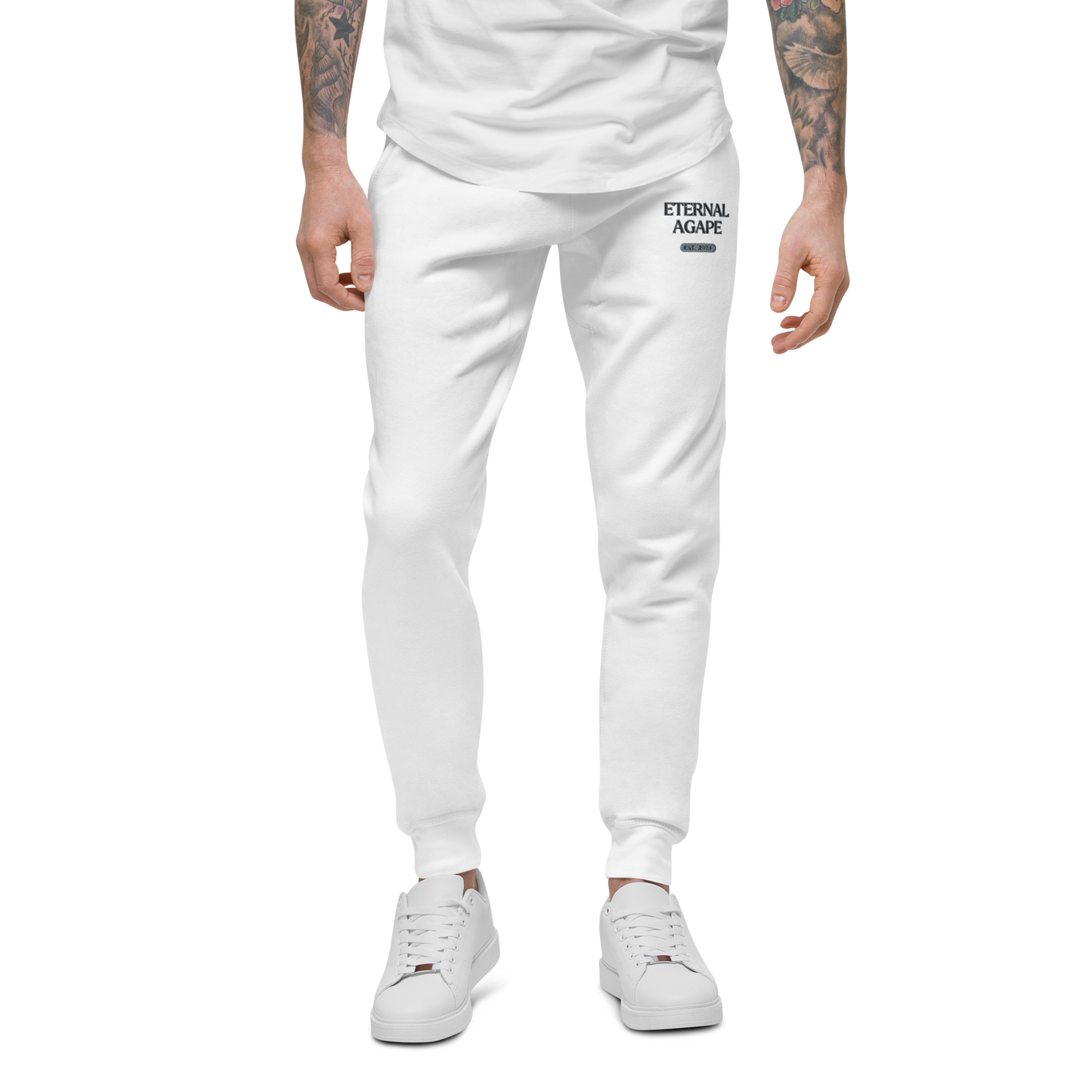 Eternal Agape Est. 2024 Embroidered Unisex Fleece Sweatpants