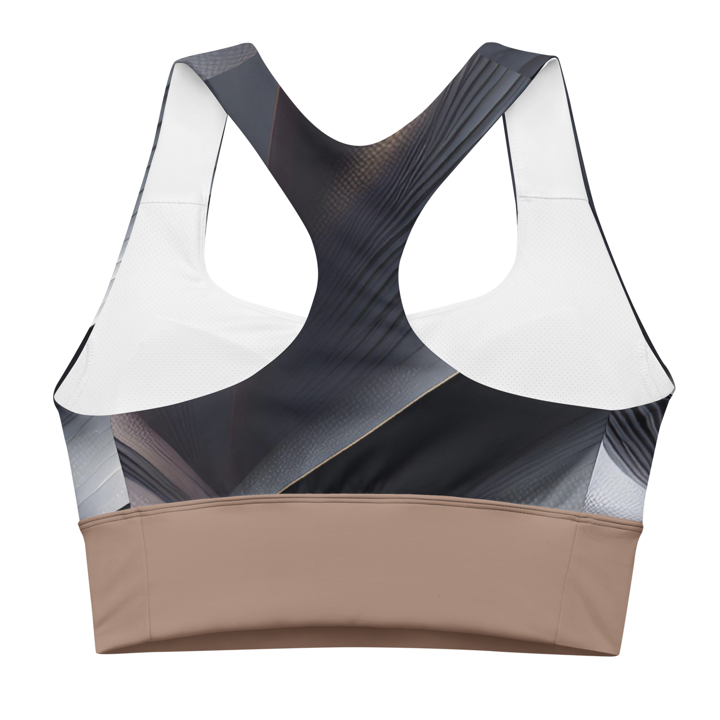 Chaitanya Abara Black and Tan Longline Sports Bra