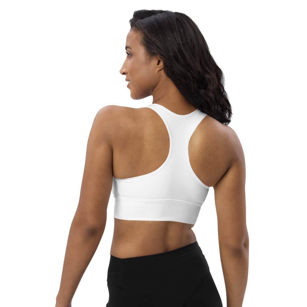 White Chaitanya Abara Recycled Longline Sports Bra