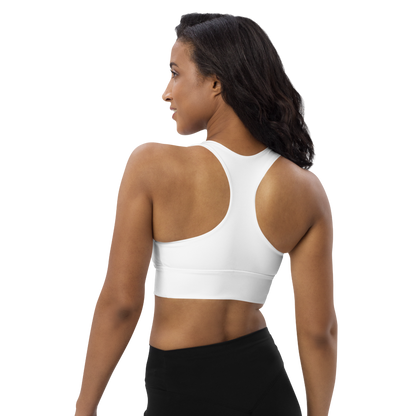 White Chaitanya Abara Recycled Longline Sports Bra