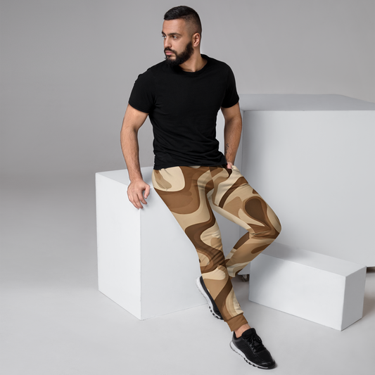 Brown and Tan Eternal Agape Men's Camo Joggers Eternal Agape Store