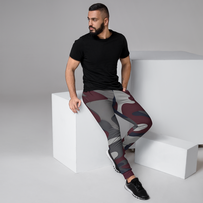 Maroon and Gray Eternal Agape Men's Camo Joggers Eternal Agape Store
