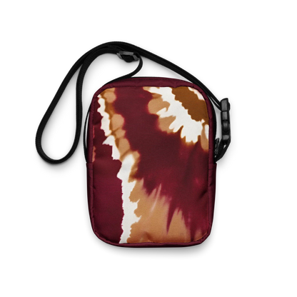 Eternal Agape Maroon and Gold Tie Dyed Utility Crossbody Bag Eternal Agape Store