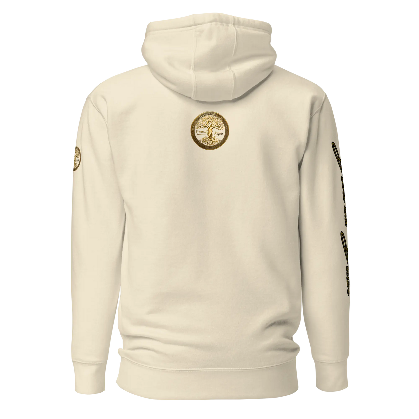 Eternal Agape Visionary Bone Color w Brown Print Unisex Hoodie Eternal Agape Store