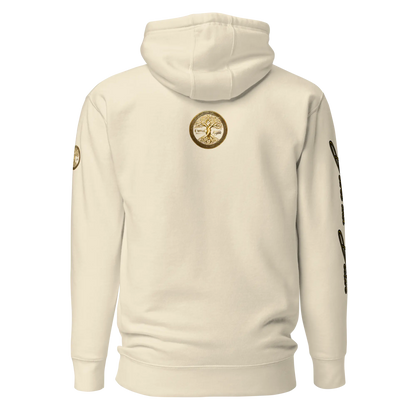 Eternal Agape Visionary Bone Color w Brown Print Unisex Hoodie Eternal Agape Store