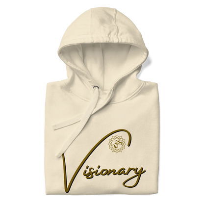 Eternal Agape Visionary Bone Color w Brown Print Unisex Hoodie Eternal Agape Store