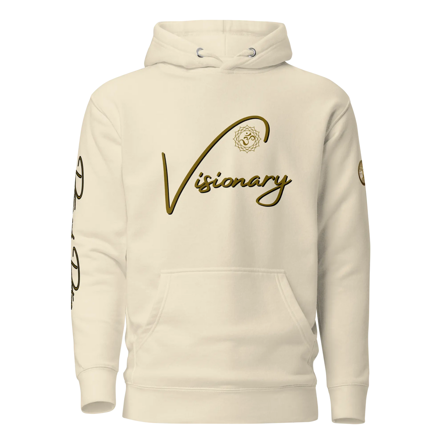 Eternal Agape Visionary Bone Color w Brown Print Unisex Hoodie Eternal Agape Store