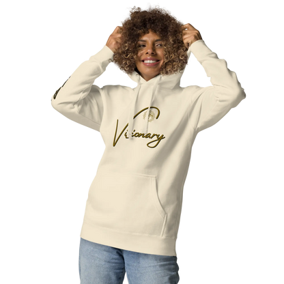 Eternal Agape Visionary Bone Color w Brown Print Unisex Hoodie Eternal Agape Store
