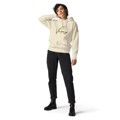 Eternal Agape Visionary Bone Color w Brown Print Unisex Hoodie Eternal Agape Store