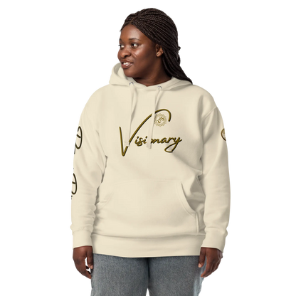 Eternal Agape Visionary Bone Color w Brown Print Unisex Hoodie Eternal Agape Store