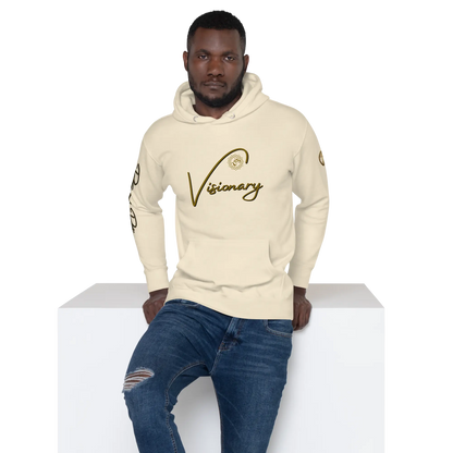Eternal Agape Visionary Bone Color w Brown Print Unisex Hoodie Eternal Agape Store