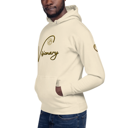 Eternal Agape Visionary Bone Color w Brown Print Unisex Hoodie Eternal Agape Store