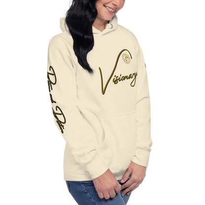 Eternal Agape Visionary Bone Color w Brown Print Unisex Hoodie Eternal Agape Store