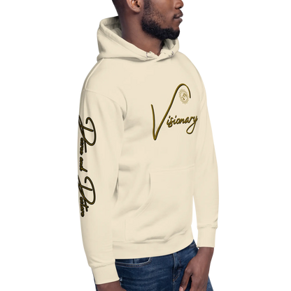 Eternal Agape Visionary Bone Color w Brown Print Unisex Hoodie Eternal Agape Store