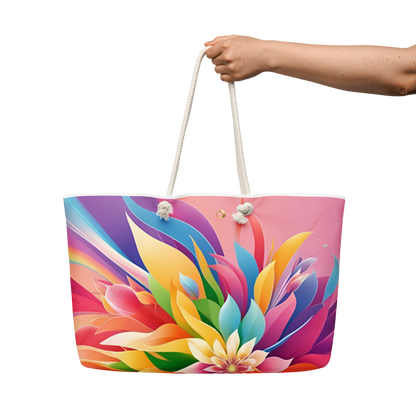 Chaitanya Abara Rainbow Blossom Oversized Weekender Bag