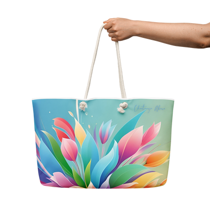 Chaitanya Abara Rainbow Blossom Oversized Weekender Bag